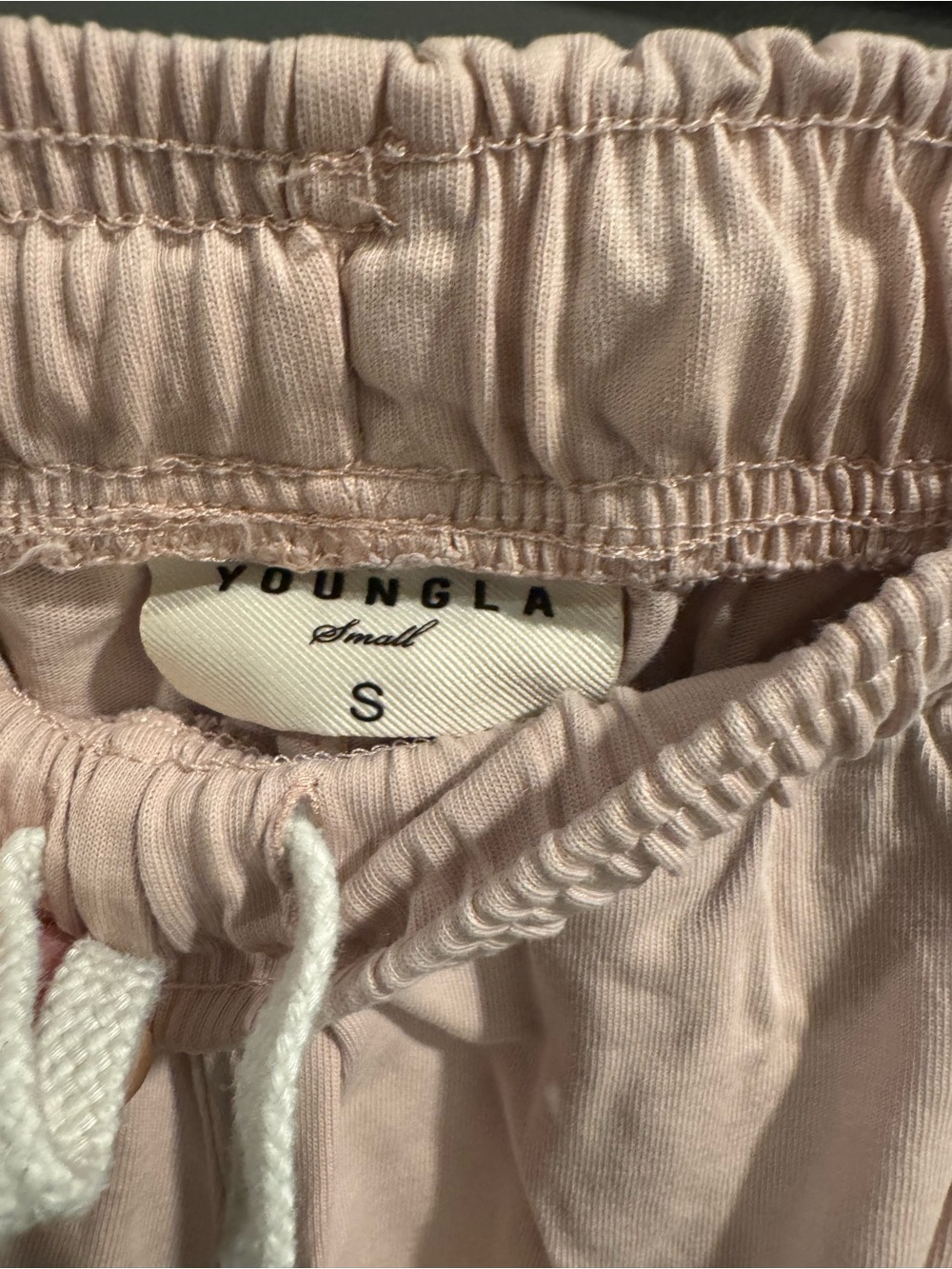 Light Pink Drawstring Joggers - Picture 2 of 2